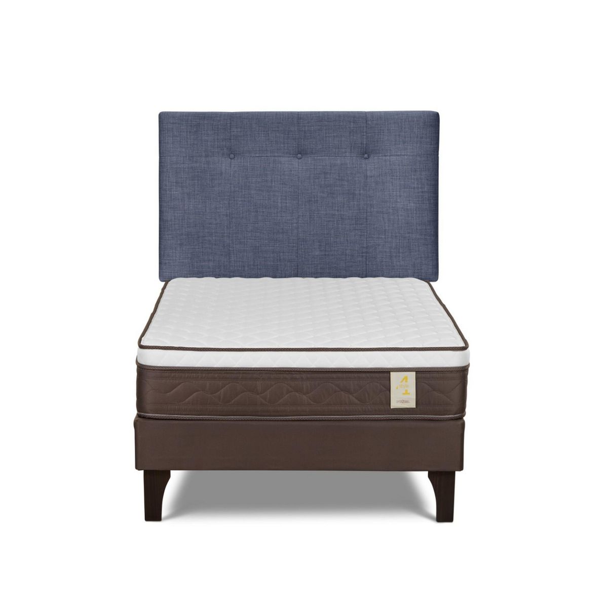 ROSEN - Cama Europea New Style 4 Plus 1.5 Plazas New Bennet Denim