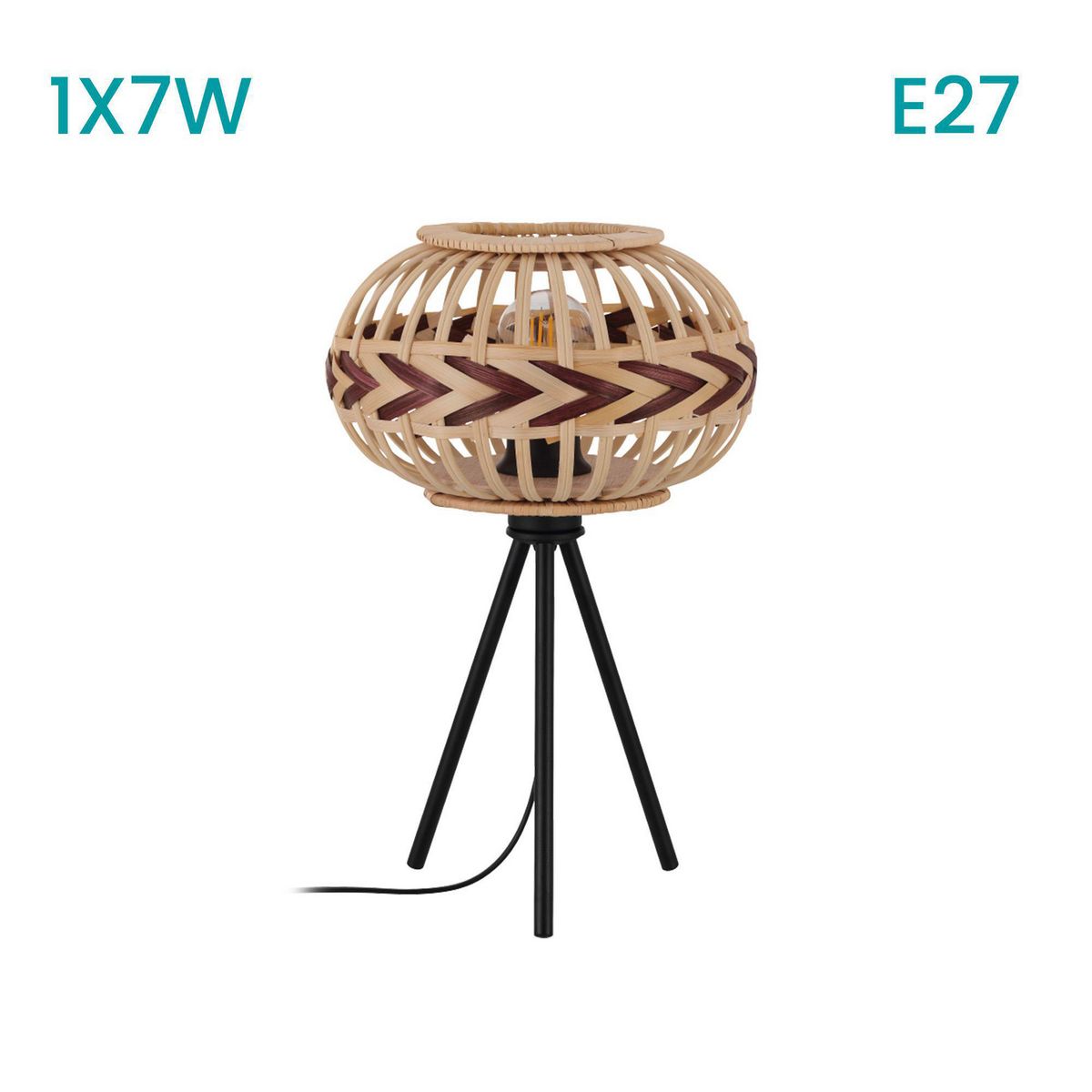 EGLO - Lámpara de Mesa Dondarrion 1L 40W