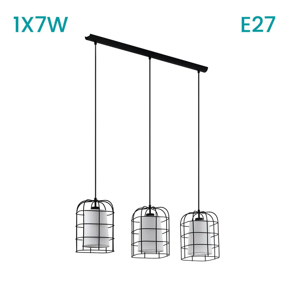 EGLO - Lámpara Colgante Bittams 3L 28W