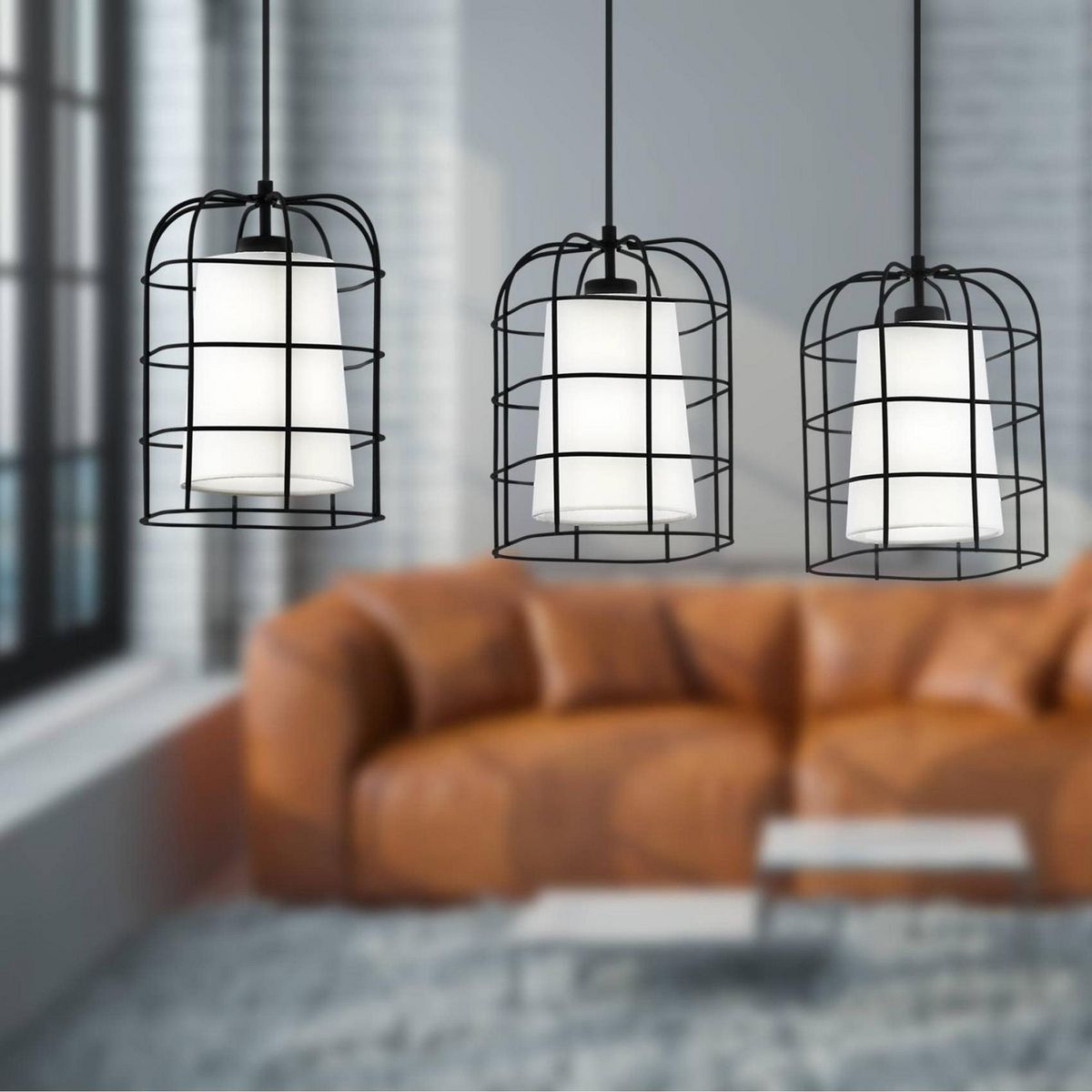 EGLO - Lámpara Colgante Bittams 3L 28W