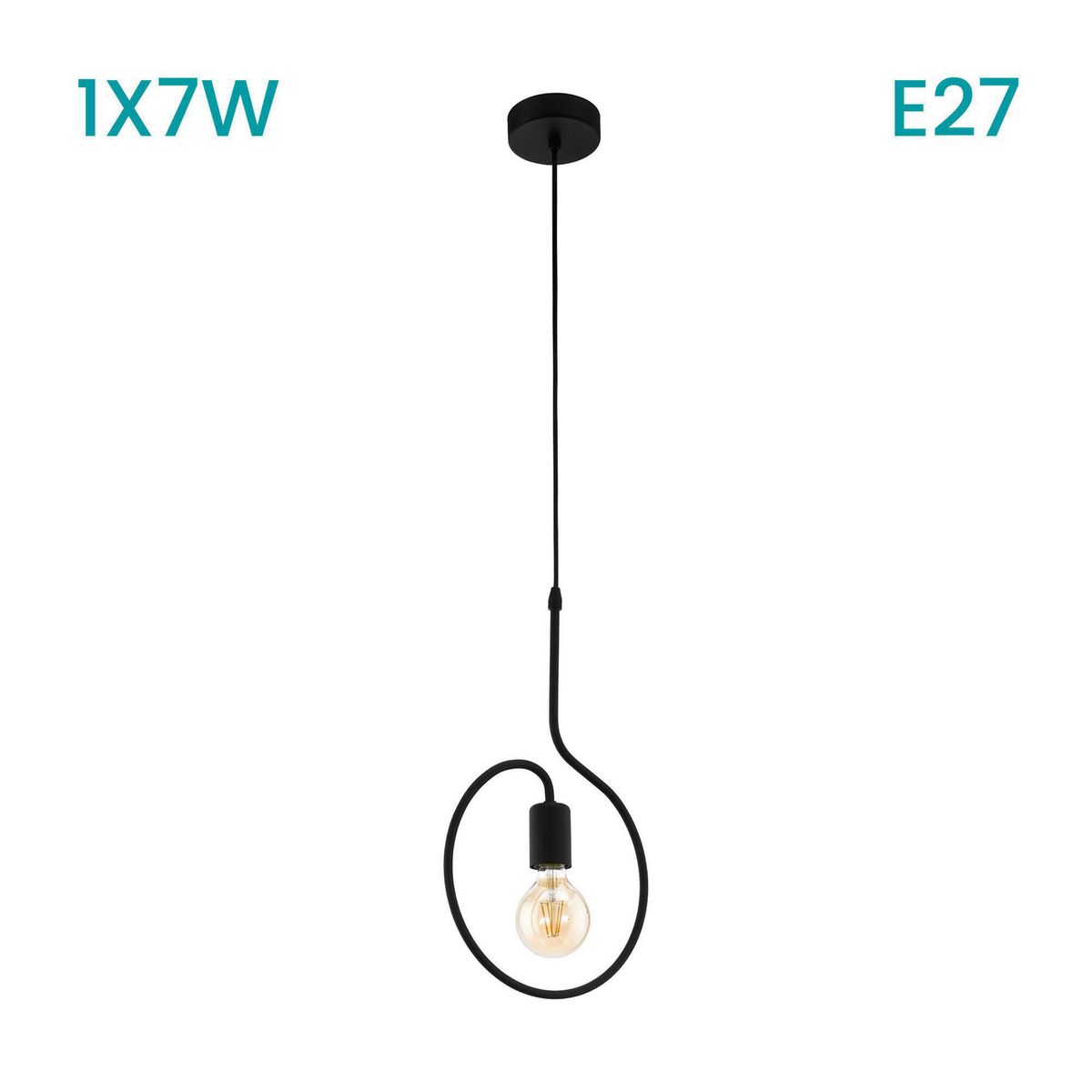 EGLO - Lámpara Colgante Cottingham 1L 40W