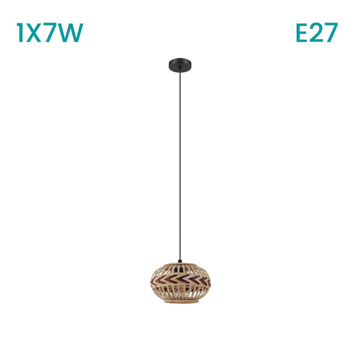 EGLO - Lámpara Colgante Dondarrion 1L 40W