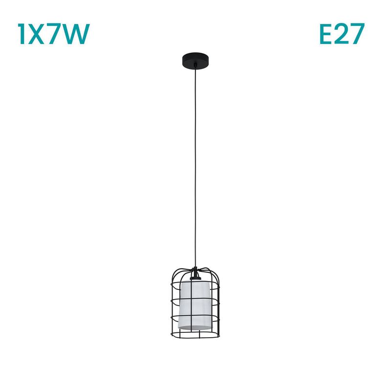 EGLO - Lámpara Colgante Bittams 1 Luz 28W