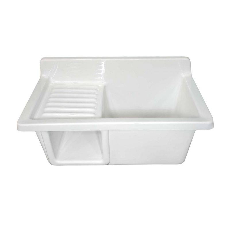SENSI DACQUA - Lavadero de Ropa Multiuso Premium de Fibra de Vidrio Una Poza 70x40x36.5cm