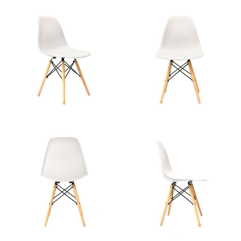 BONNO - Set 4 Sillas de Comedor Eames Blanco