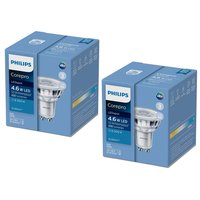 Pack x2 Foco Dicroico LED GU10 4.6W Luz Fría