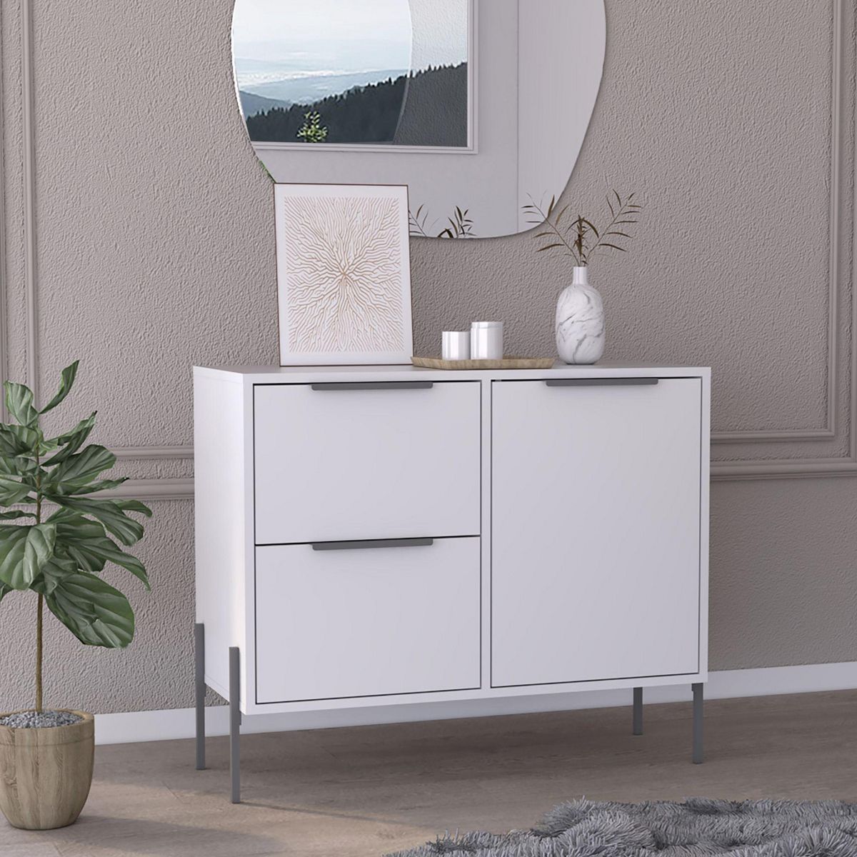 TUHOME - Mueble Auxiliar Aparador White Collection