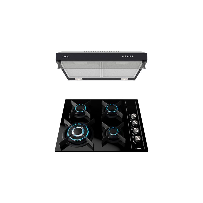 TEKA - Combo Encimera + Campana 60cm Duetto Teka Negro