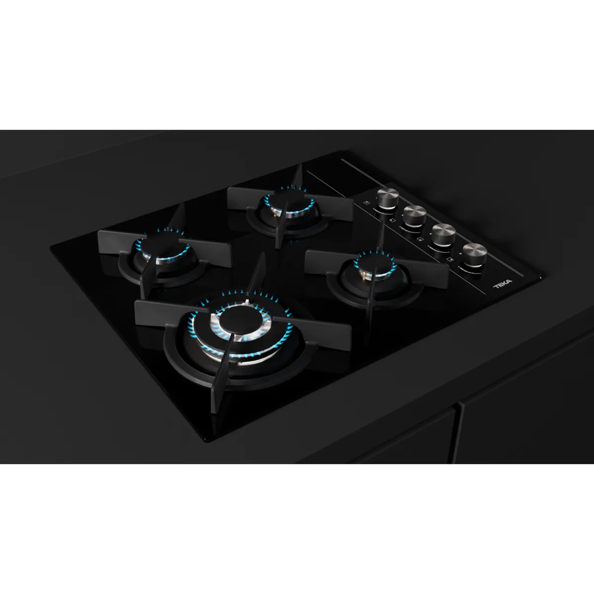 TEKA - Combo Encimera Empotrable + Campana Extractora 60cm Duetto Teka Negro