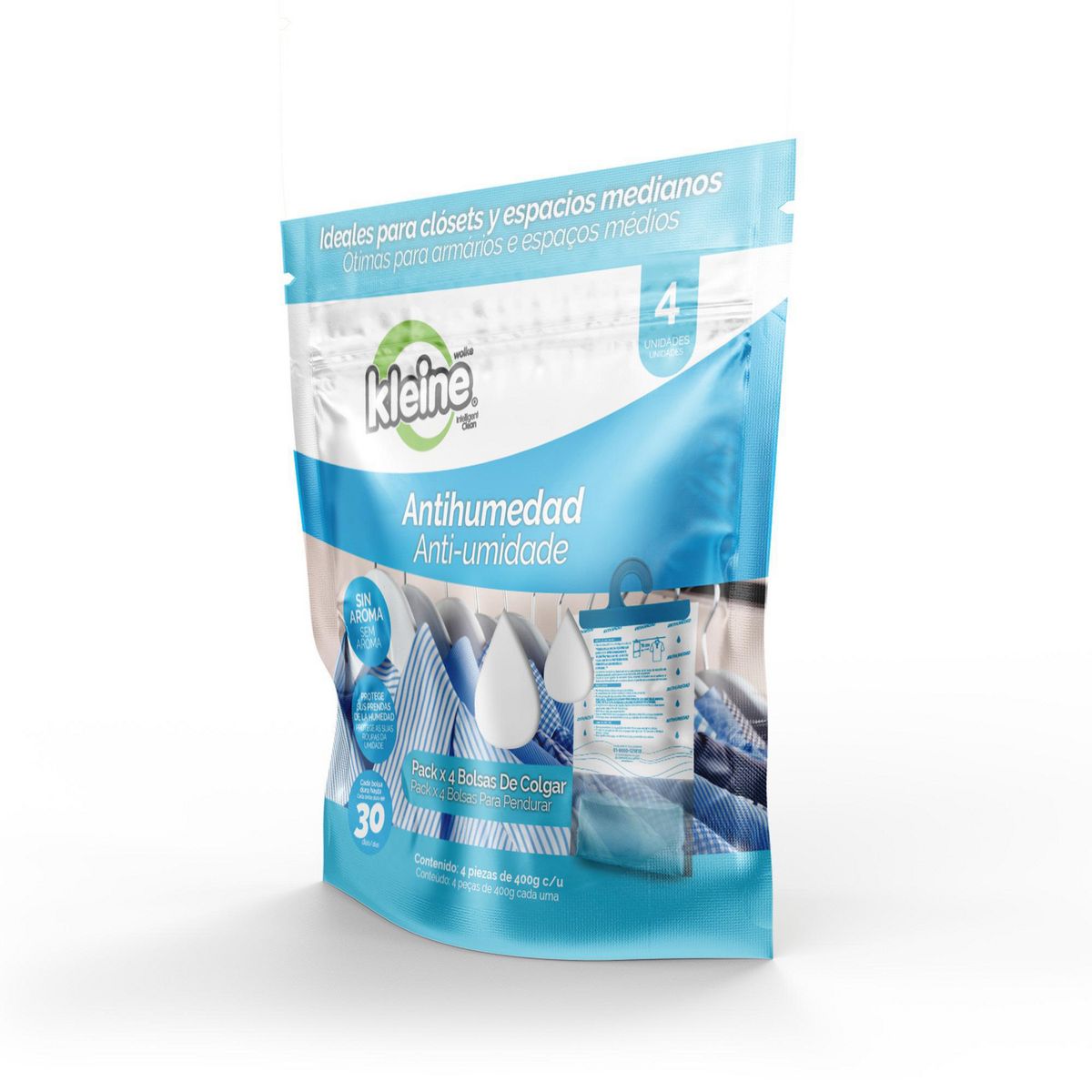 KLEINE WOLKE - Deshumidificador 4 Bolas de Colgar 400gr