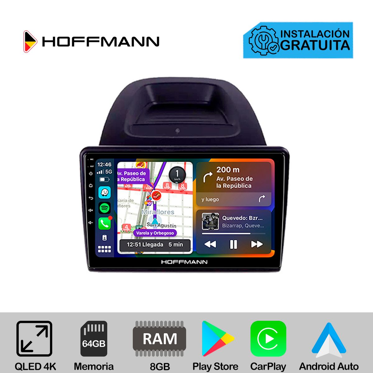 HOFFMANN - Autoradio Hoffmann CarPlay & Android Ford Ecosport 2018 - 2020