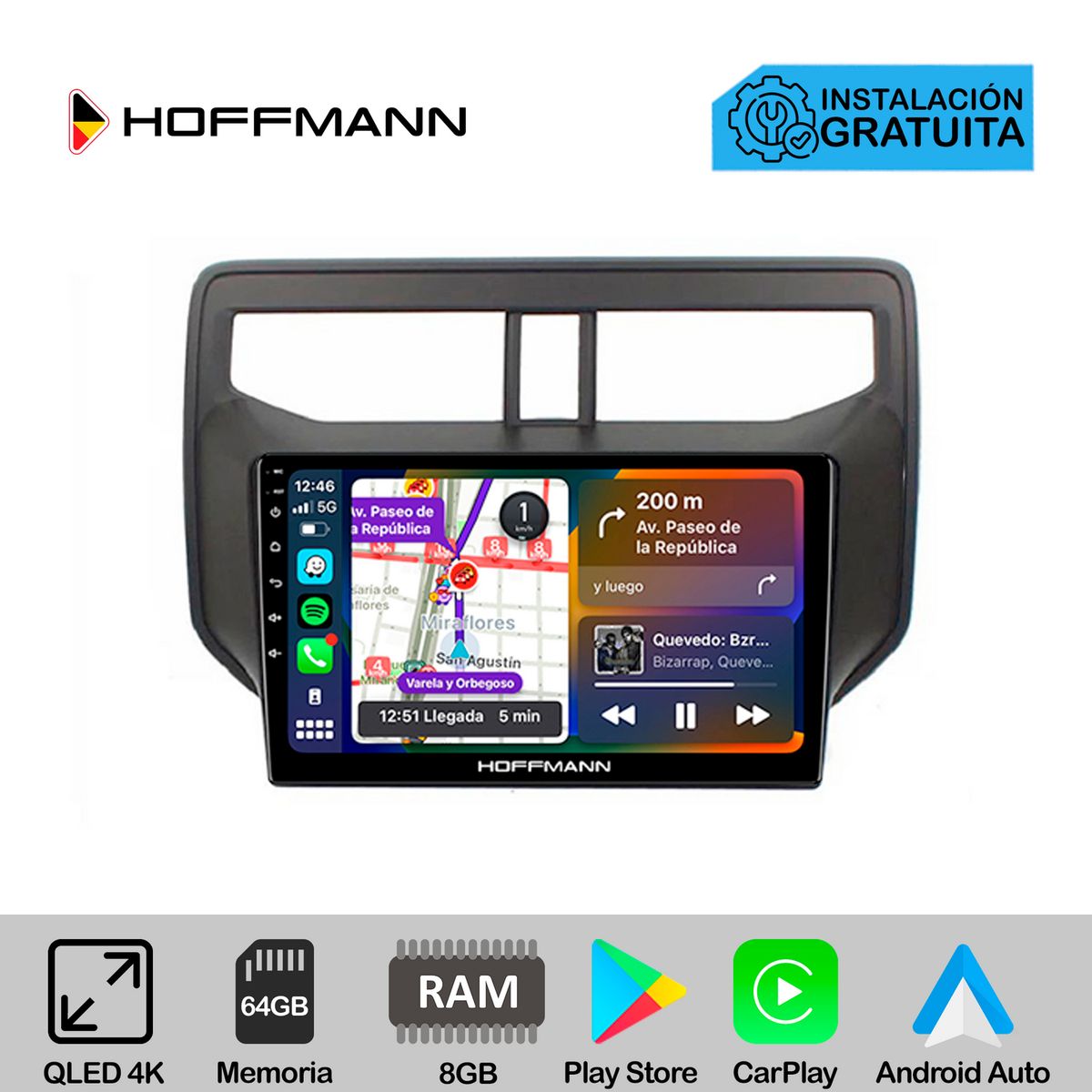 HOFFMANN - Autoradio Hoffmann CarPlay & Android Toyota Rush 2018 - 2022
