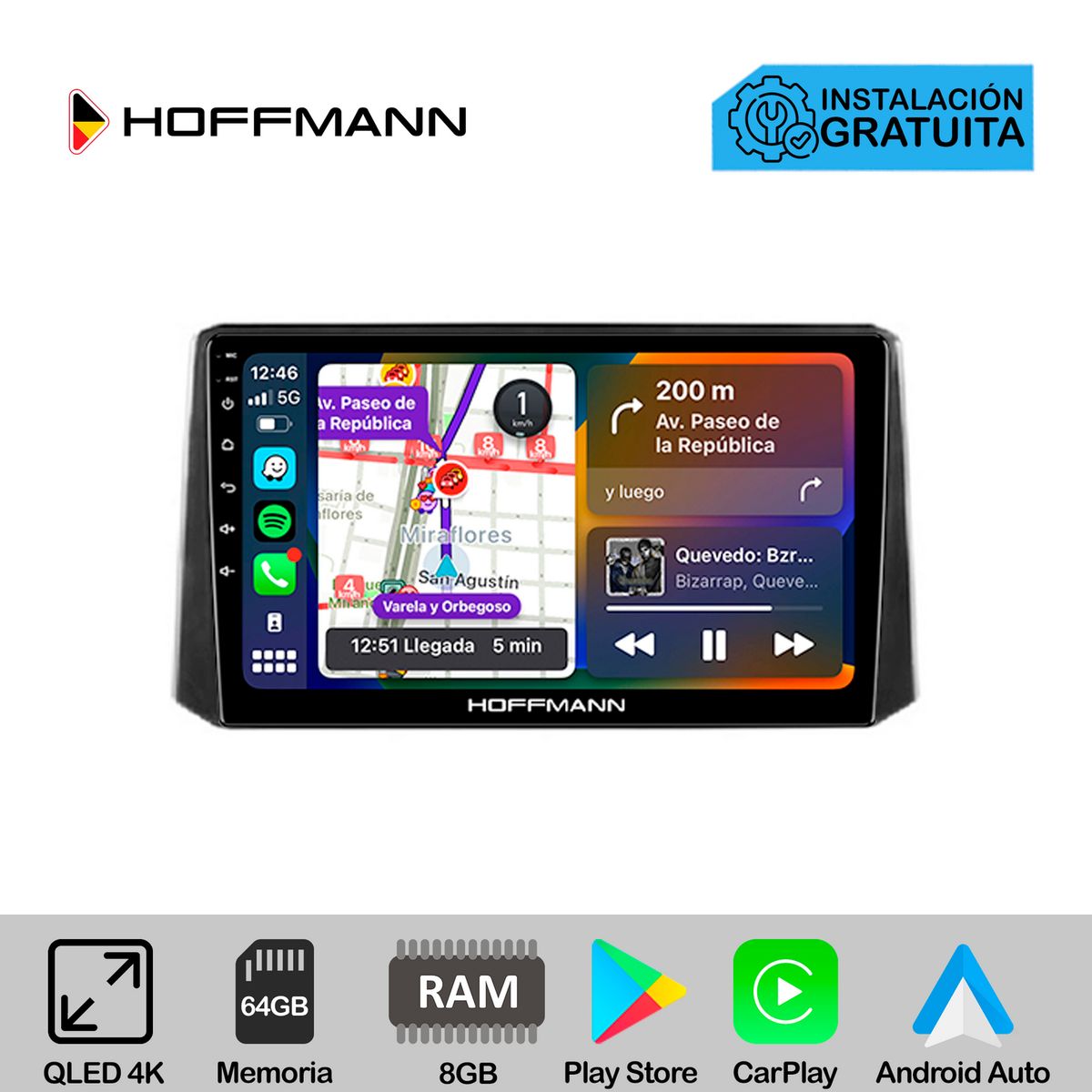 HOFFMANN - Autoradio Hoffmann CarPlay & Android Toyota Corolla 2019 - 2022