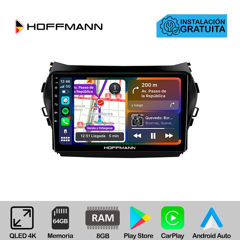 HOFFMANN - Autoradio Hoffmann CarPlay & Android Hyundai Santa Fe 2013 - 2018