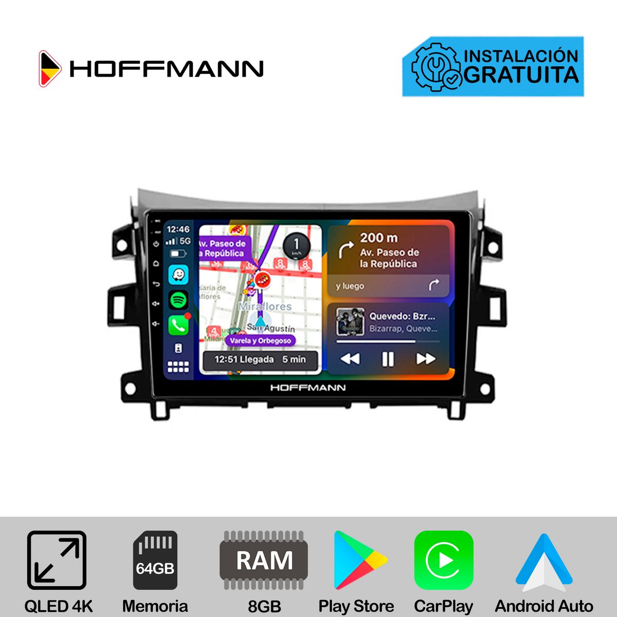 HOFFMANN - Autoradio Hoffmann CarPlay & Android Nissan Frontier | Navara | NP300 2014 - 2021