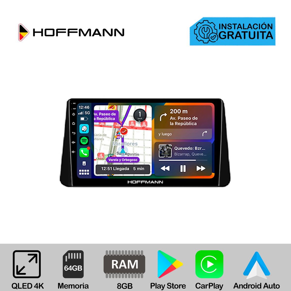 HOFFMANN - Autoradio Hoffmann CarPlay & Android Nissan Kicks | Versa 2018 - 2022