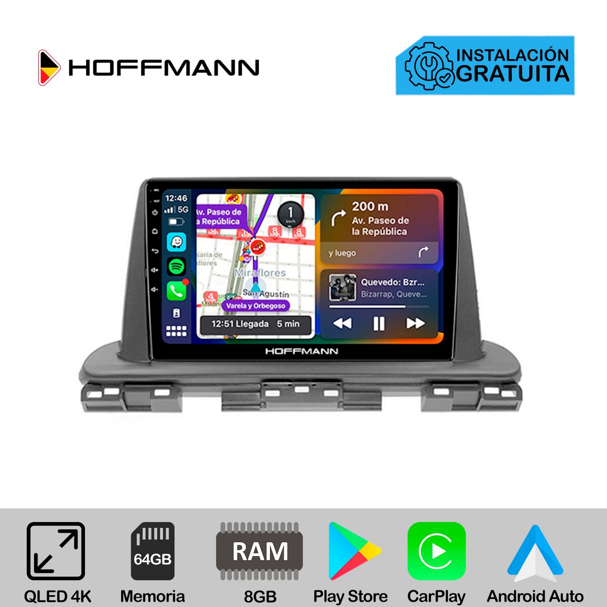HOFFMANN - Autoradio Hoffmann CarPlay & Android Kia Cerato 2019 - 2022
