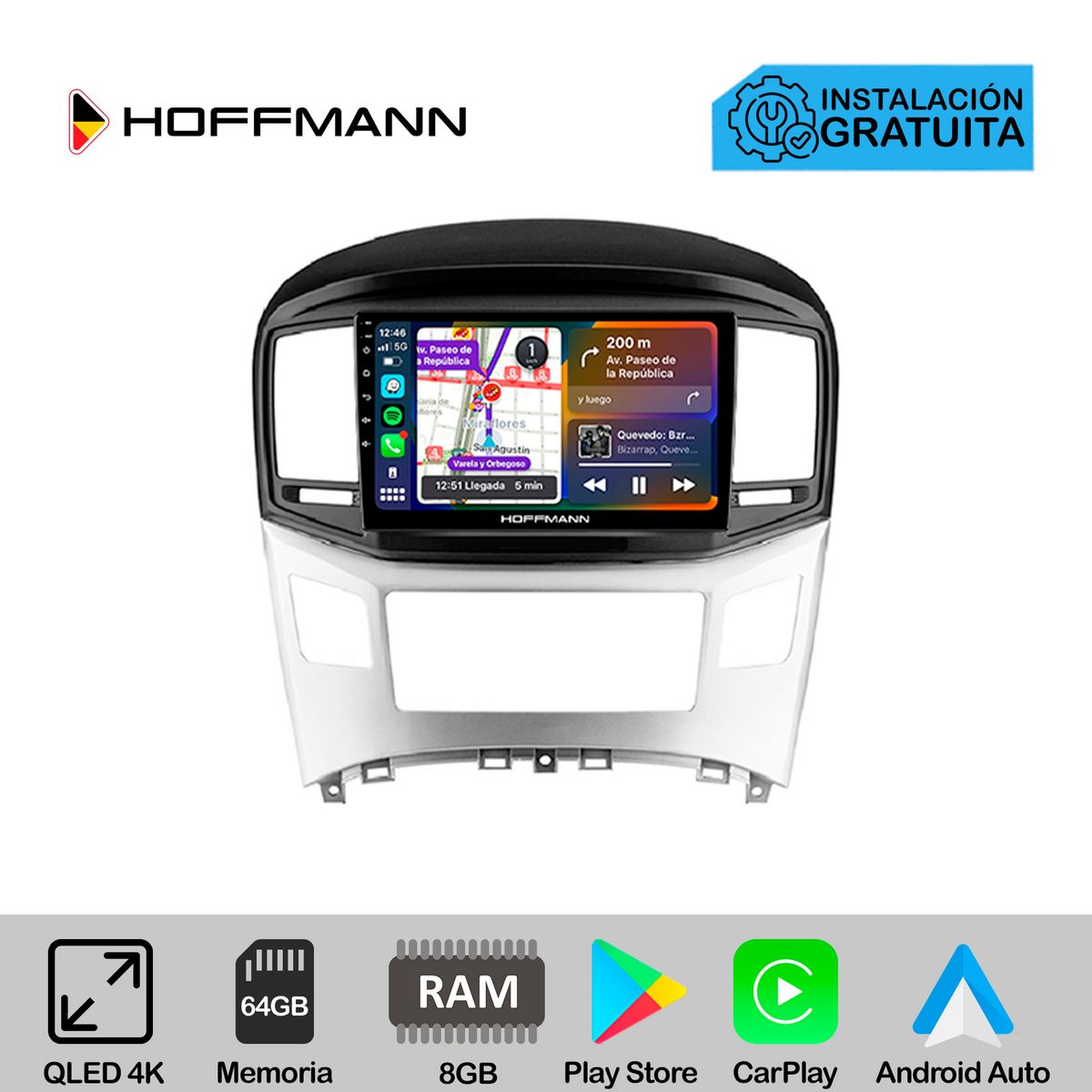 HOFFMANN - Autoradio Hoffmann CarPlay & Android Hyundai H1 2014 - 2018