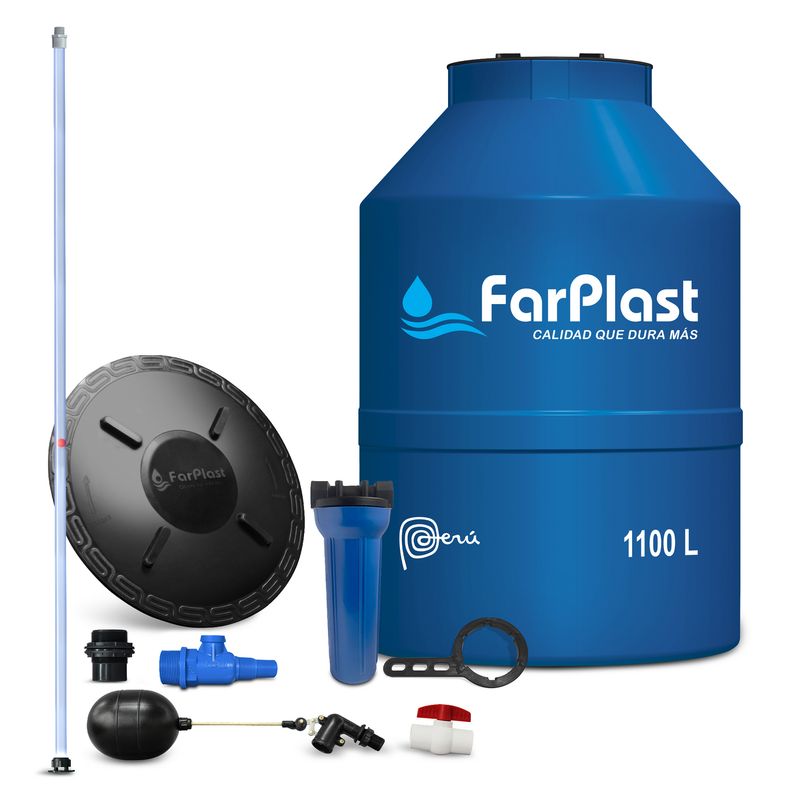 FARPLAST - Tanque de agua Azul FARPLAST 1100 L