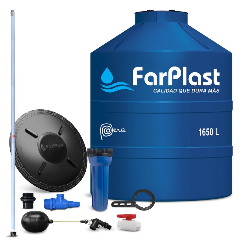 FAS - Tanque de agua Azul FARPLAST 1650 L