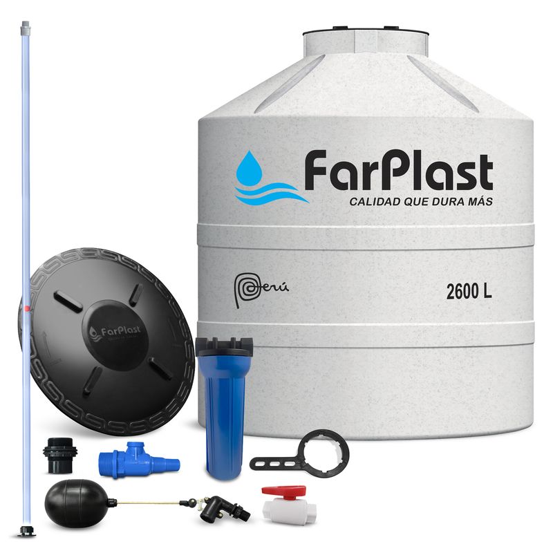FAS - Tanque de agua Marmol FARPLAST 2600 L