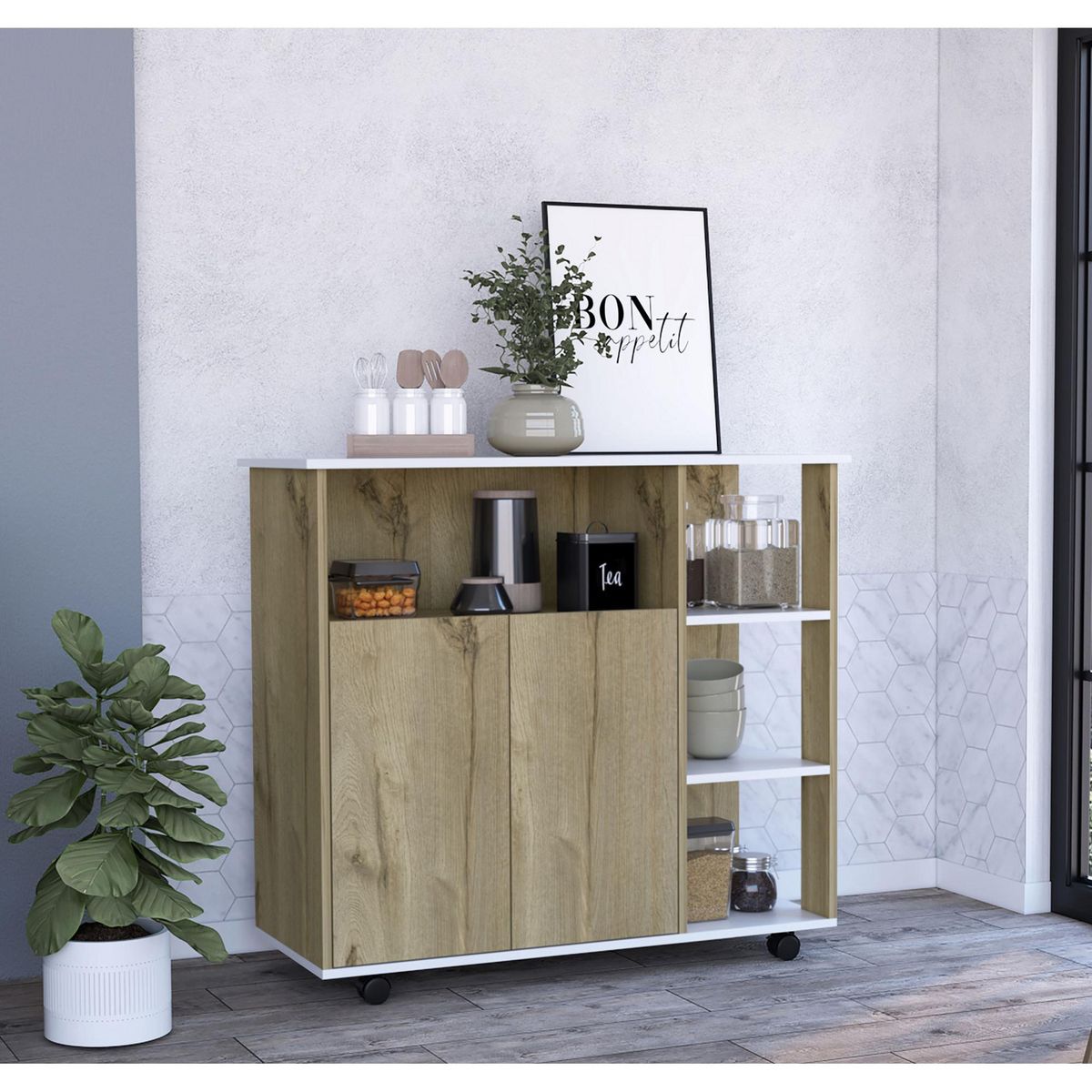 TUHOME - Mueble de cocina bicolor