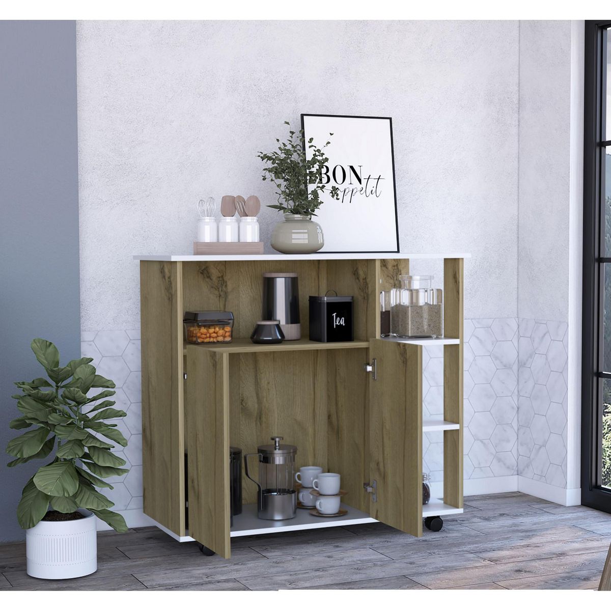 TUHOME - Mueble de cocina bicolor