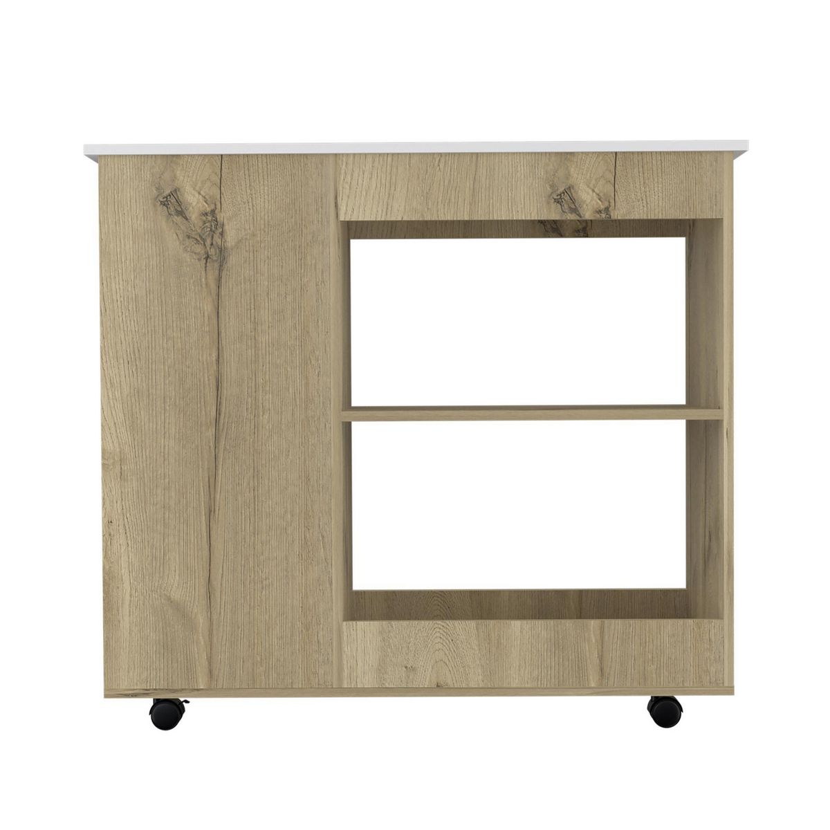 TUHOME - Mueble Cocina Bicolor Ruedas-D