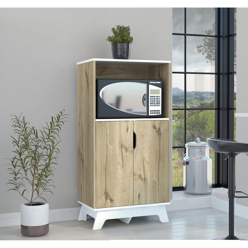 TUHOME - Mueble Microond Bicolor 2P-D/B
