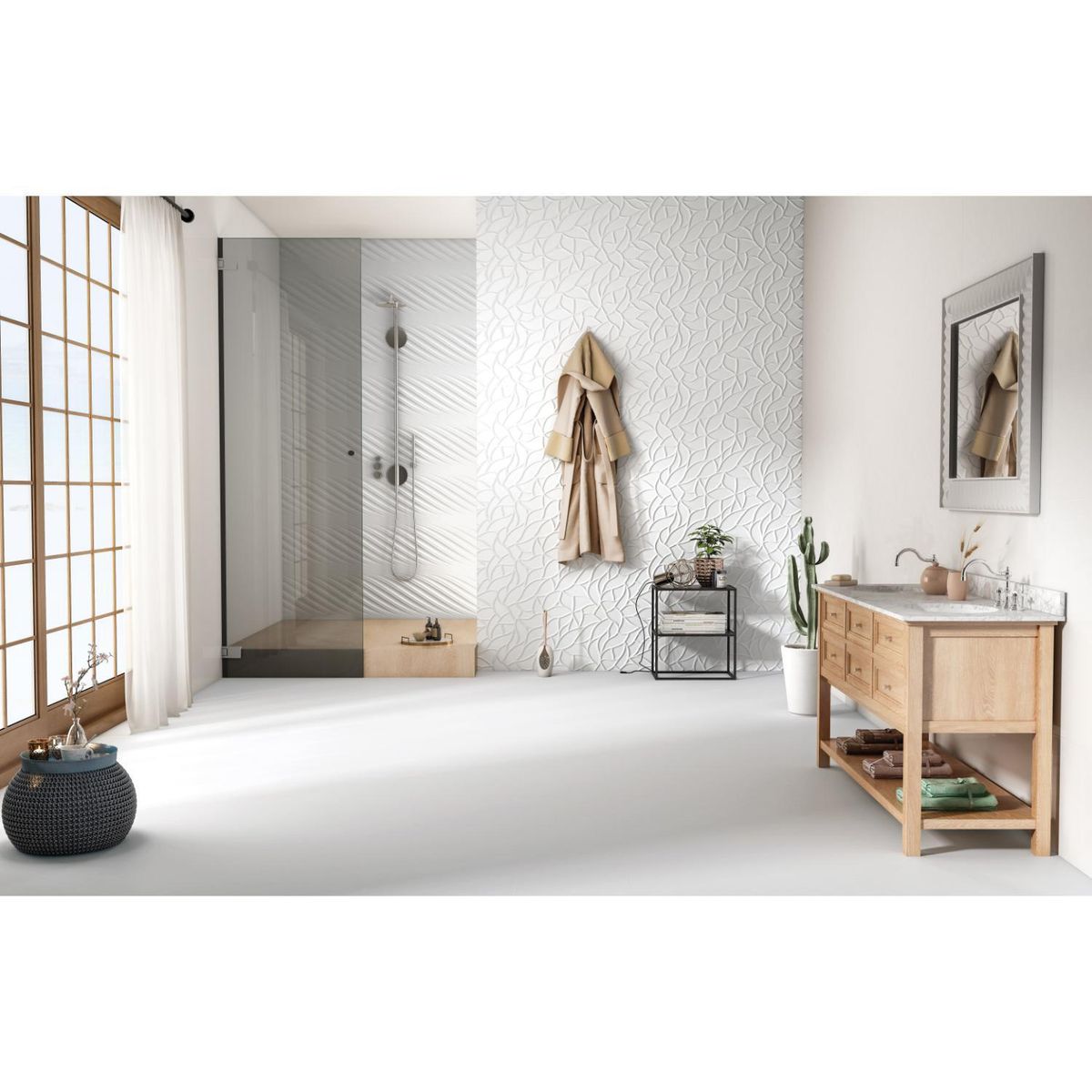 KLIPEN - Cerámica Blanco Decorado 30x90cm 1.08 m2 Satin