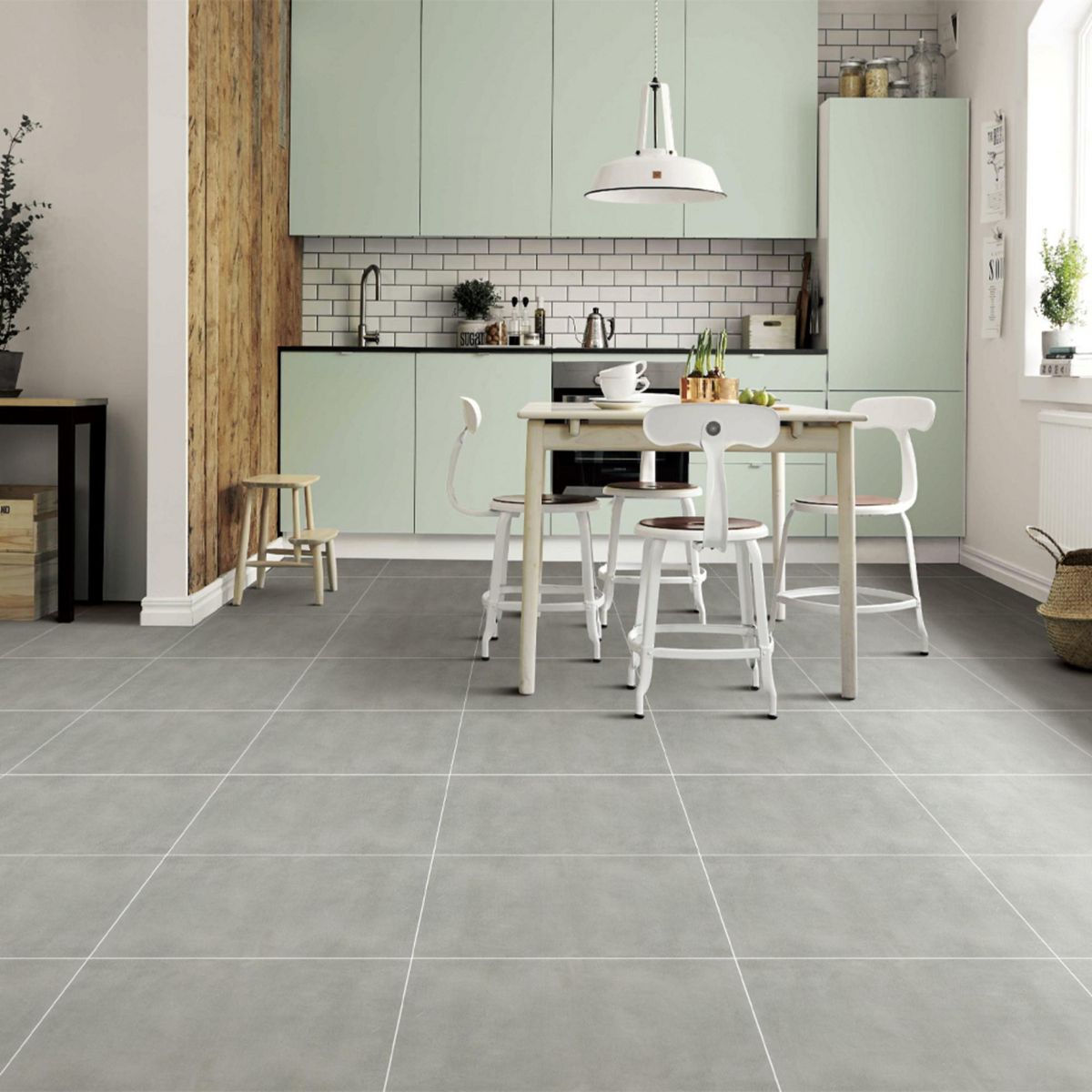 KLIPEN - Cerámica Gris Cementicio 60x60cm 1.44m2 Andros