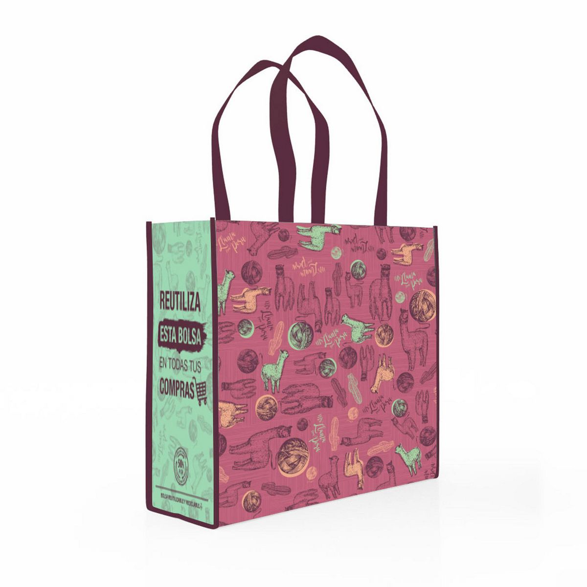 UNIBAG - Bolsa Reutilizable Laminada Alpaca