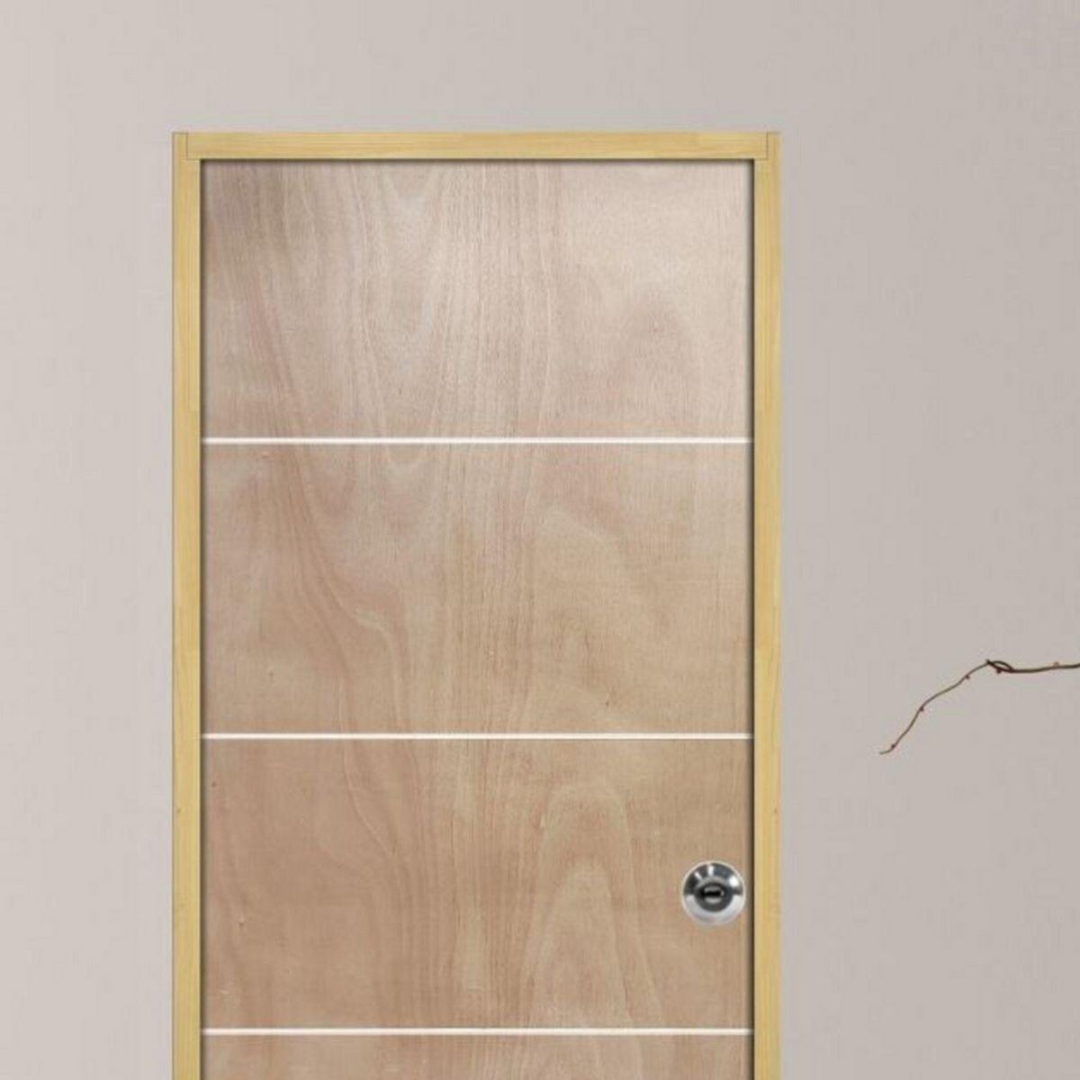 ARES - Puerta Interior HDF Valeria Dual RUT Marrón Oscuro