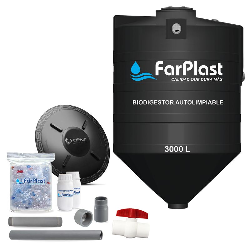 FAS - Biodigestor de 3000 litros color negro
