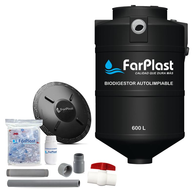 FAS - Biodigestor de 600 - 700 Litros color negro
