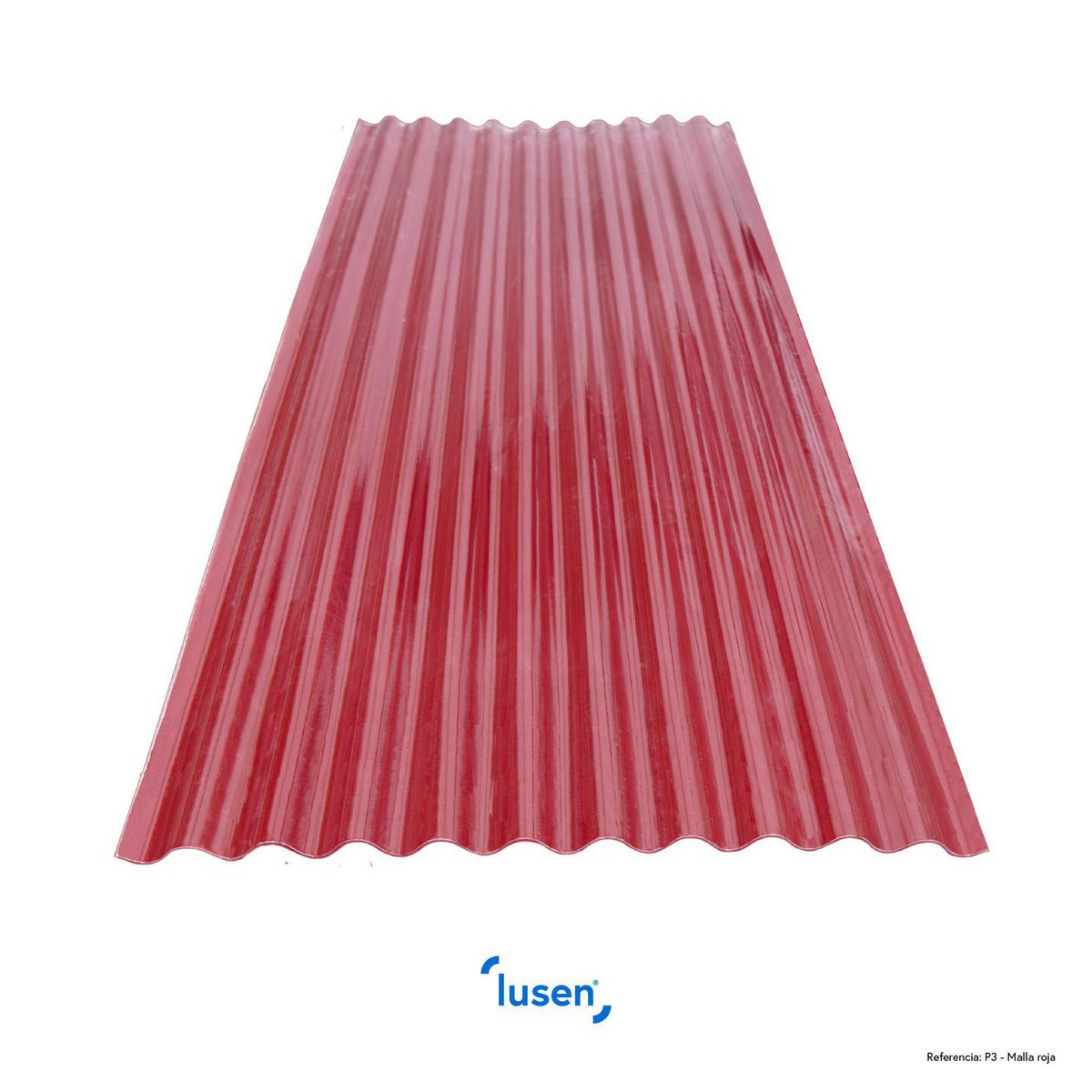  - Fibra de vidrio Traslucidas Rojo 100 x 360 x 1.00 Horn & Lusen