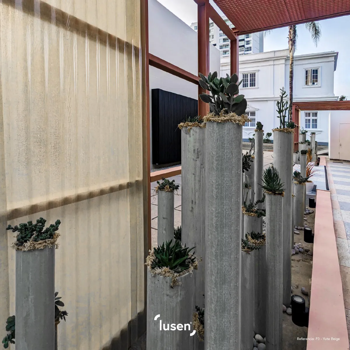  - Fibra de vidrio Traslucidas Textura 80 x 305 x 1.50 Horn & Lusen