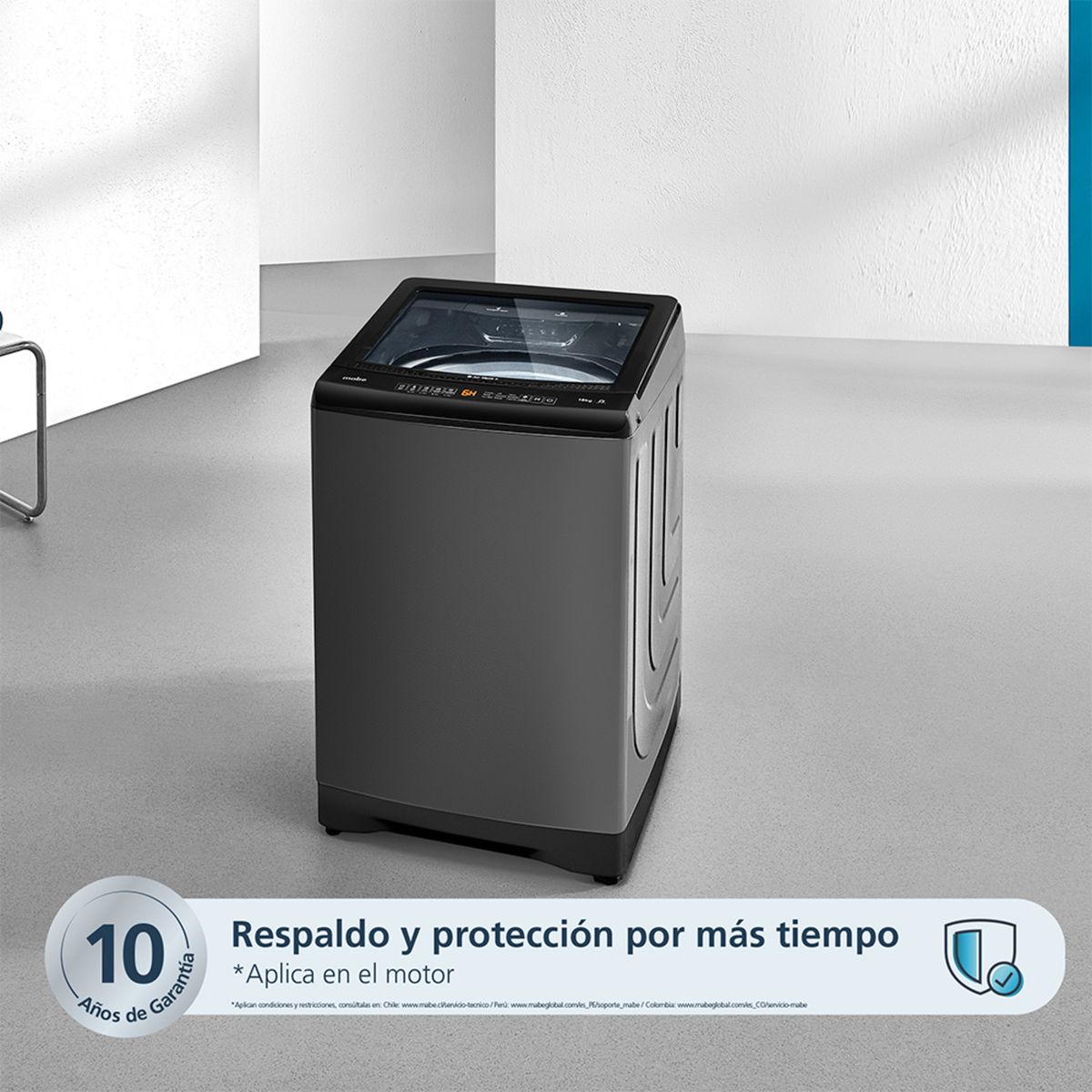 MABE - Lavadora Automática 16kg Diamond Gray Mabe LMA6120WDGBB0