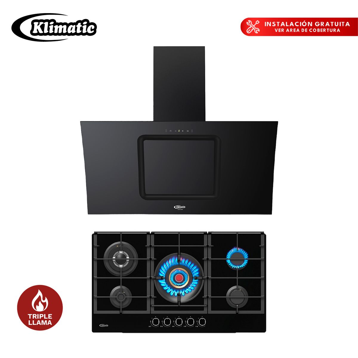 KLIMATIC - Combo 5 Hornillas Vulcano + Campana Kamba
