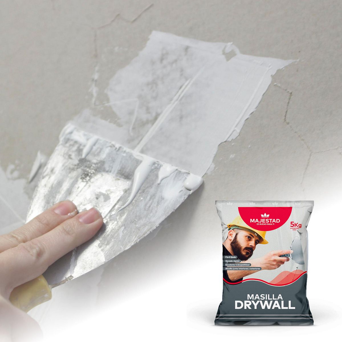 MAJESTAD - Masilla Para Drywall Majestad 5 Kg