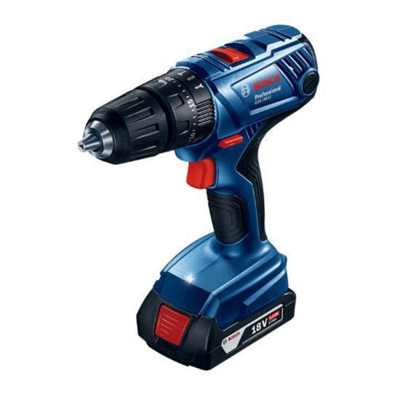 BOSCH - Taladro percutor atornillador 18V Bosch GSB 183-LI + 2Baterías + Maletín plástico