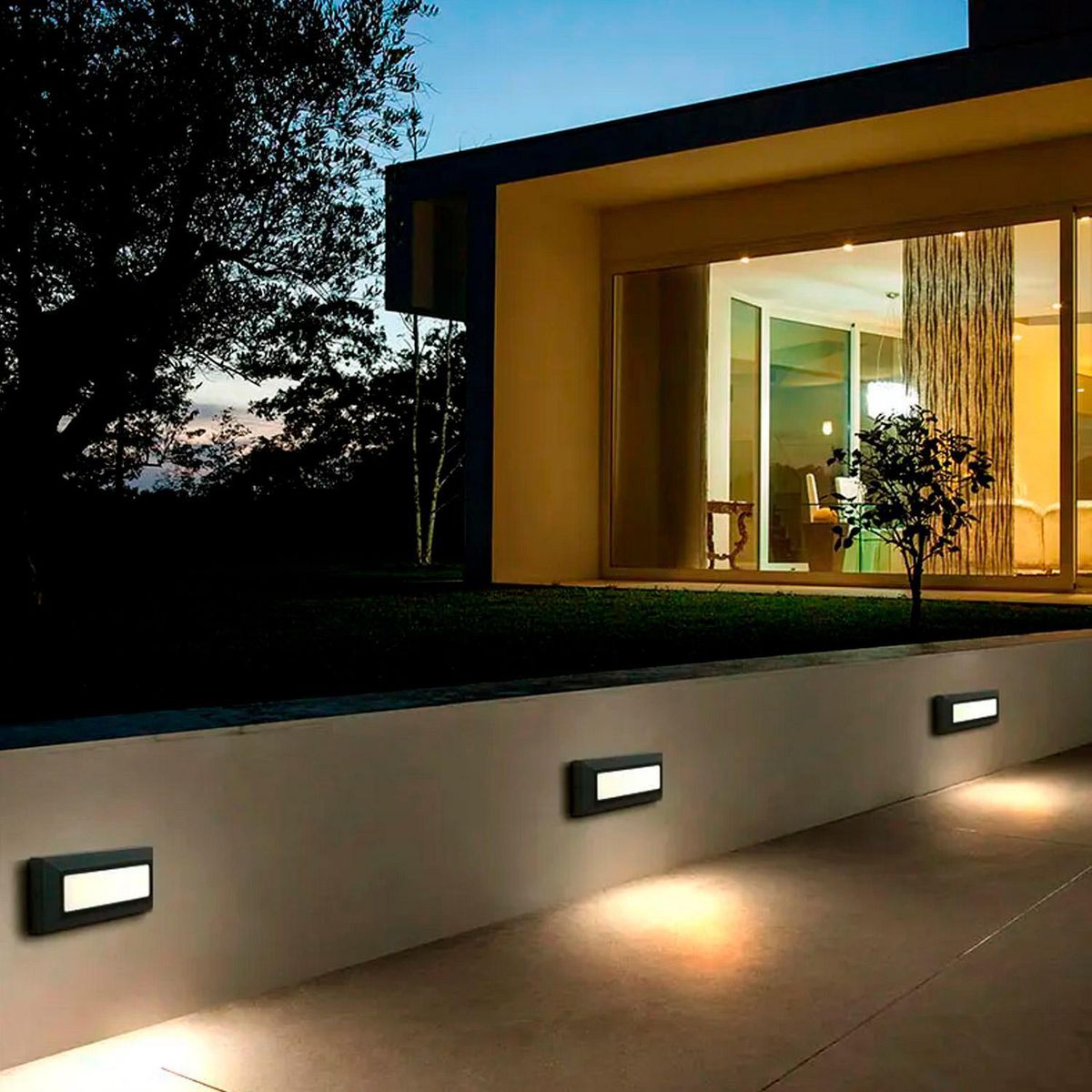 LIGHTECH - Luz Guía LED Pared Exterior 3 Tonos 6W IP65