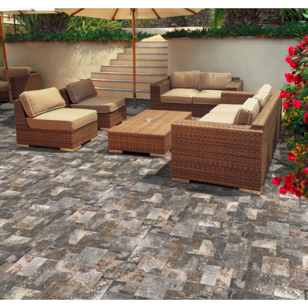 SAN LORENZO - Cerámica Gris Rustico 60X60cm 1.48m2 Swing