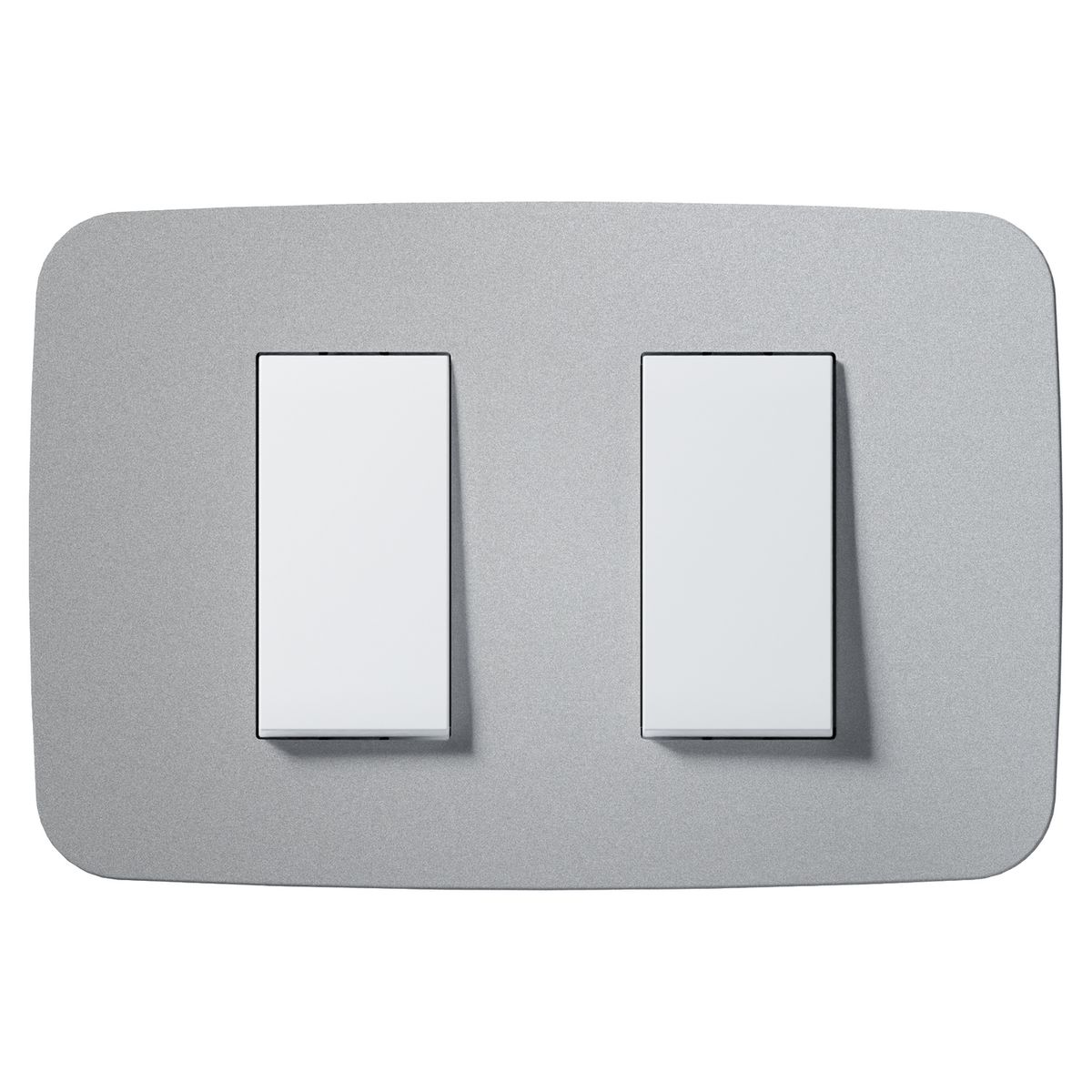 ABB - Interruptor Doble 1M+1M Plata Origen Abb