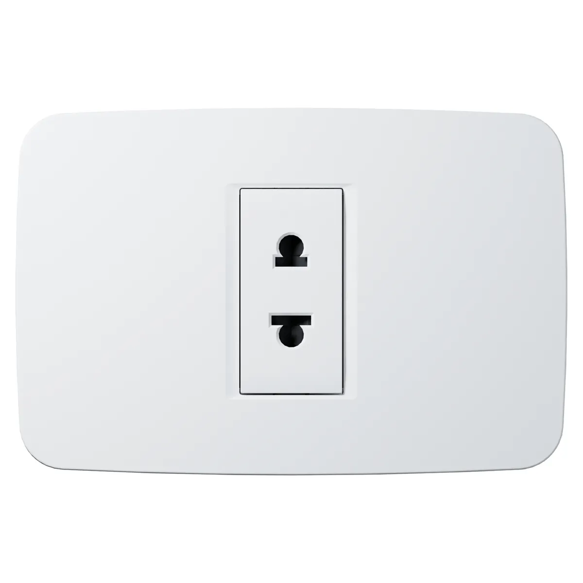 ABB - Tomacorriente Simple 1M Euroamericano Blanco Origen Abb