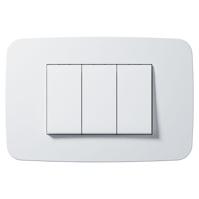 ABB - Interruptor Triple 1M+1M+1M Blanco Origen Abb