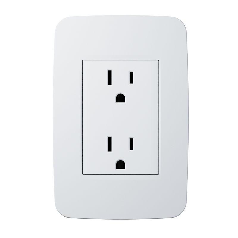 ABB - Tomacorriente Duplex 3M Standart Usa C/T Blanco Origen Abb