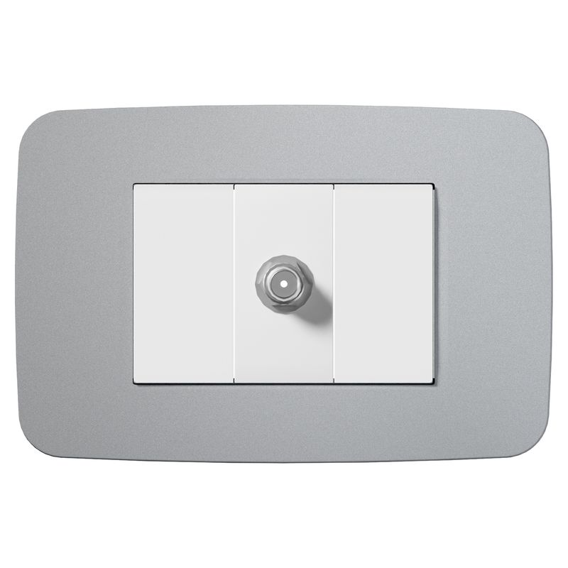 ABB - Toma Simple 1M Tv Coaxial Plata Origen Abb