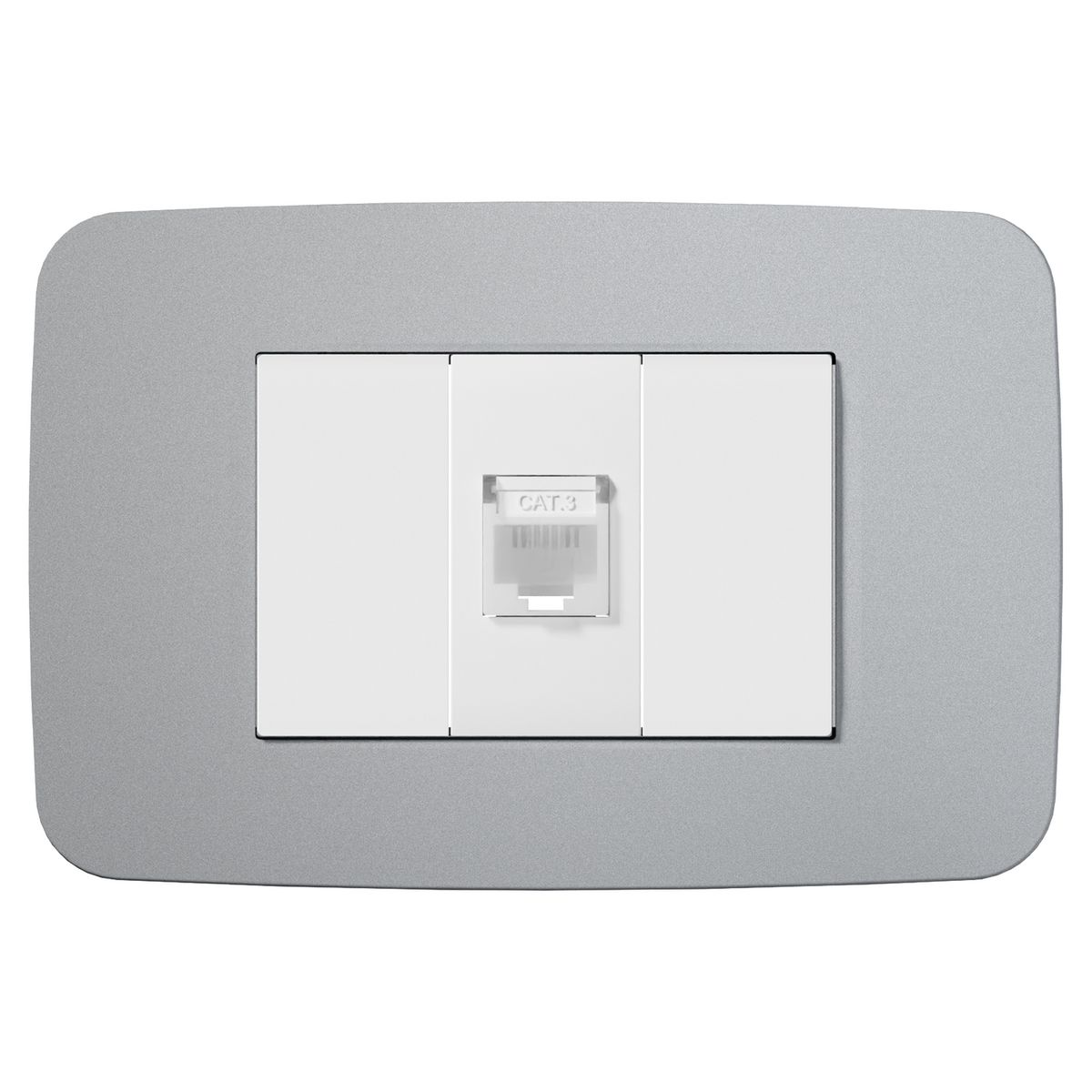 ABB - Toma Simple 1M Telefonica Rj11 Plata Origen Abb