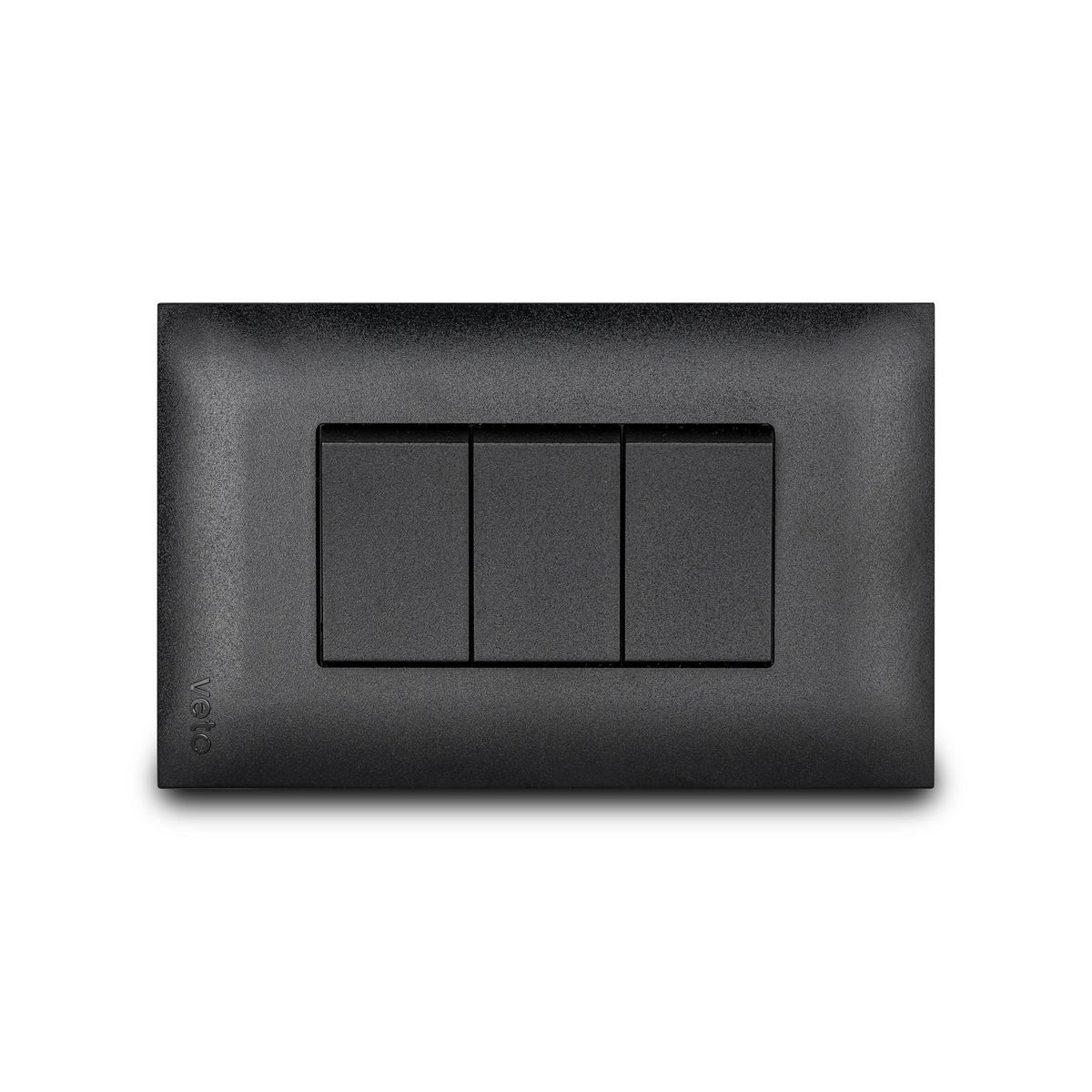 VETO - Int Triple Tecla Ancha Negro Viv19529